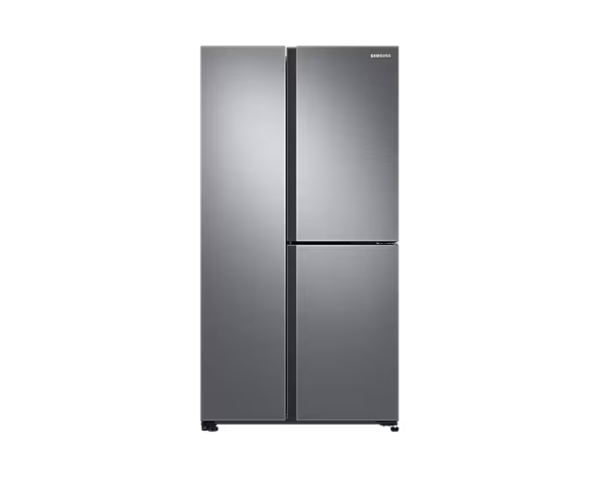 Samsung 24.3 cu.ft Refrigerator SBS SpaceMax™ Technology Gentle Silver Matt