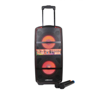 DB Audio by Astron Portable Mobile Trolley Bluetooth Speaker (1000W) (2 FREE Mics) (8" Woofer x 2) outdoor speaker speaker for karaoke rechargeable